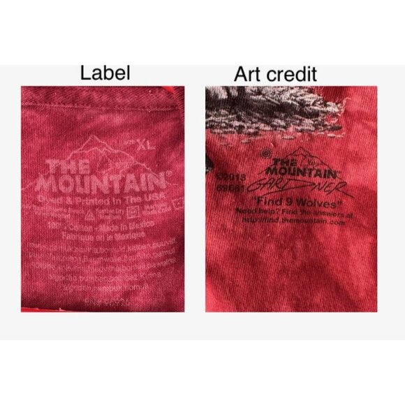 2000s The Mountain red wolf pack wolves nature faded graphic cotton tee shirt - Picture 10 of 10